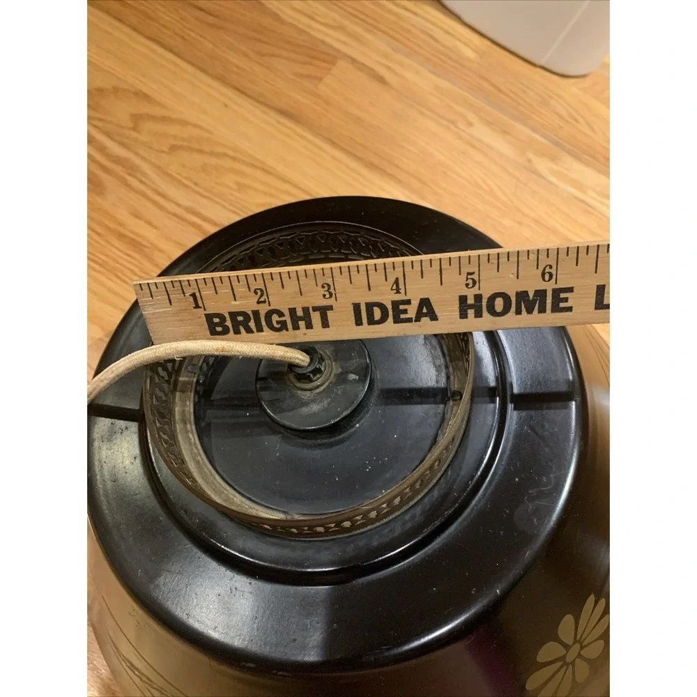 Vintage Midcentury Tolewear Retractable Ceiling Light
